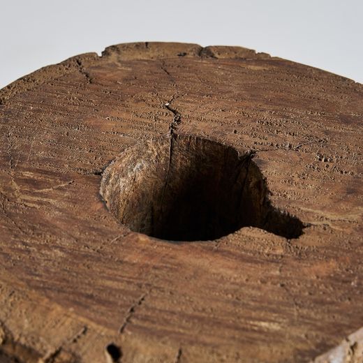 Reposapiés de madera en marrón, 28 x 28 x 35 cm | Kraj