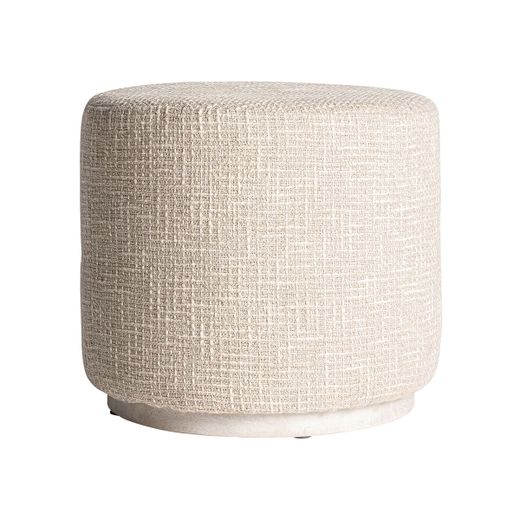 Reposapiés de tejido en beige, 48 x 48 x 42 cm | Aran