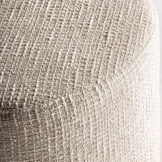 Reposapiés de tejido en beige, 48 x 48 x 42 cm | Aran
