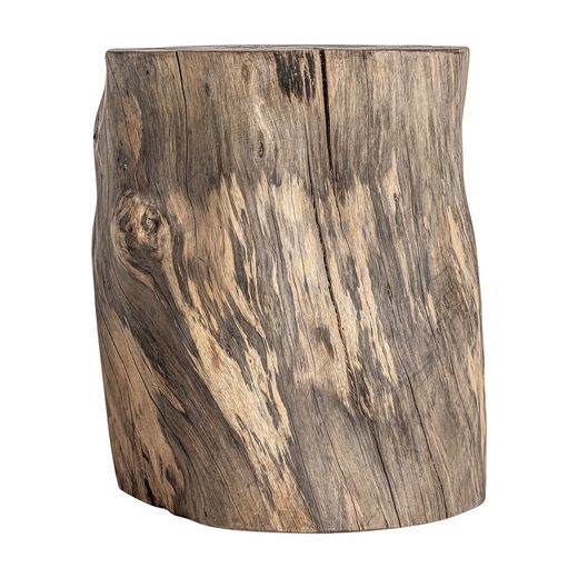 Repose-pieds Dharm en bois de tamarin naturel, 36 x 36 x 46 cm