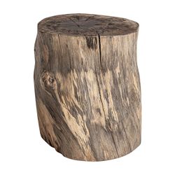 Poggiapiedi Dharm in legno di tamarindo naturale, 36 x 36 x 46 cm