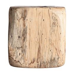 Repose-pieds Dharm en bois de tamarin naturel, 43 x 43 x 46 cm