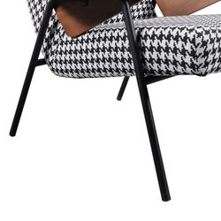RIBE | Gestoffeerde fauteuil met pied-de-poule print 83 x 87 x 114 cm
