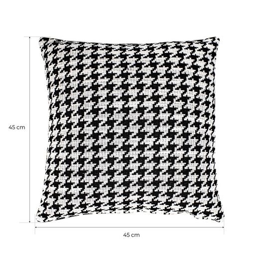 Pack of decorative houndstooth cushions, 2 pieces