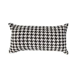 RIBE | Coussin imprimé pied de poule noir et blanc 55 x 30 cm