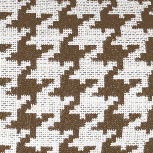 Pack of white and brown houndstooth cushion covers, 2 pieces