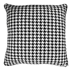 RIBE | Housse de coussin imprimé pied-de-poule noir et blanc 60 x 60 cm