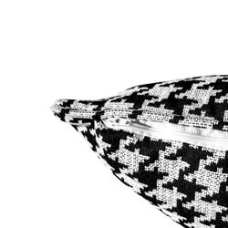 RIBE | Housse de coussin imprimé pied-de-poule noir et blanc 60 x 60 cm