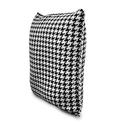 RIBE | Housse de coussin imprimé pied-de-poule noir et blanc 60 x 60 cm