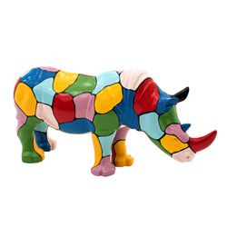 Figura decorativa Rinoceronte in Polyresin L