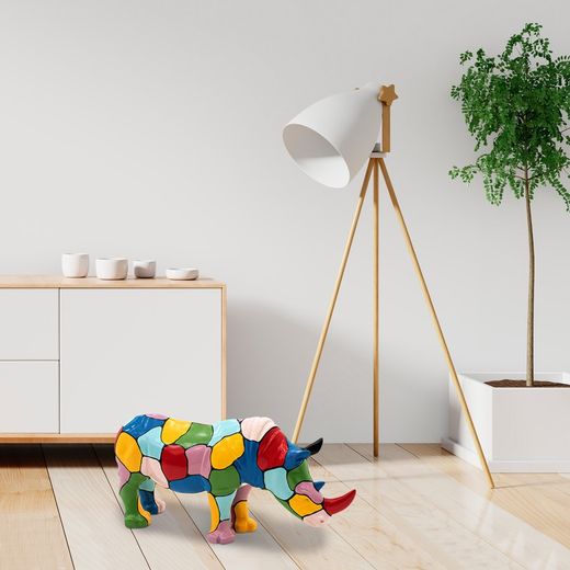 Decorative figure Rhinoceros in Polyresin L