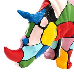 Figura decorativa Rinoceronte in Polyresin L