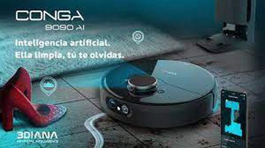 Robot aspirador Conga 9090 IA Cecotec, 45'6x39'9x28'8 cm