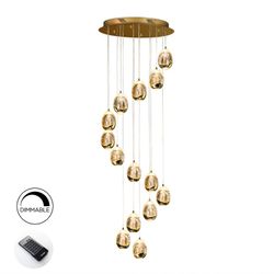 ROCIO-Ceiling Lamp Gold με Dimmable LED Light, 50 x 70 cm