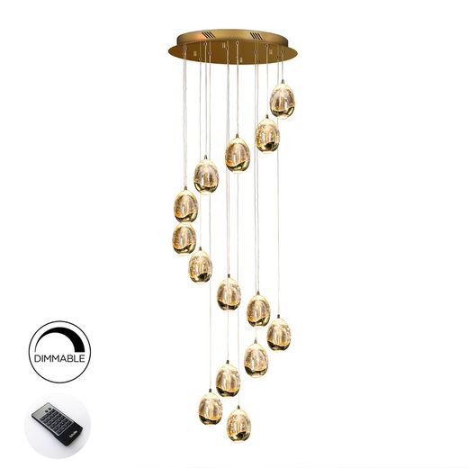 ROCIO-Ceiling Lamp Gold με Dimmable LED Light, 50 x 70 cm