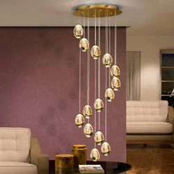ROCIO-Ceiling Lamp Gold με Dimmable LED Light, 50 x 70 cm