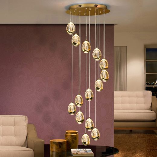 ROCIO-Ceiling Lamp Gold με Dimmable LED Light, 50 x 70 cm