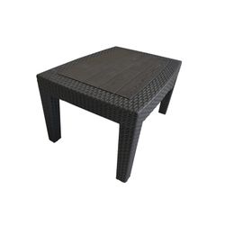 SALERNO - Garden Set Resin Imitation Ratan Anthracite Gray