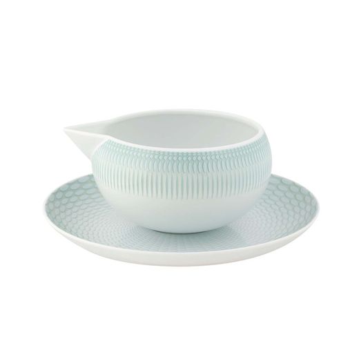 Sauce boat with Venezia porcelain saucer, 19.1x0x6.8 cm