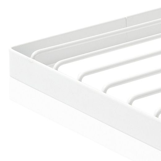 Wit metalen onderzetter, 20x20x2cm