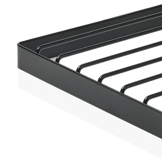 Zwart metalen onderzetter, 20x20x2cm