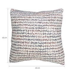 SALISBURGO | Cuscino stampato écru, rosa, rosso e grigio 45 x 45 cm