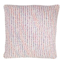 SALZBOURG | Housse de coussin imprimé écru, rose, rouge et gris 60 x 60 cm