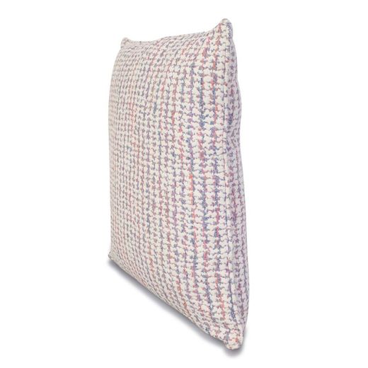 SALZBOURG | Housse de coussin imprimé écru, rose, rouge et gris 60 x 60 cm