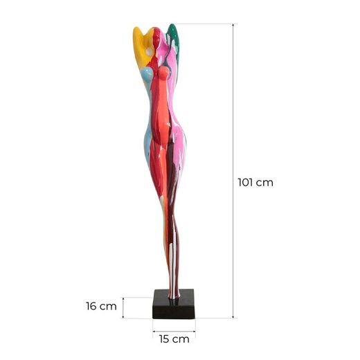 SCARLETT-Figurine féminine en polyrésine multicolore, 19x15x101 cm