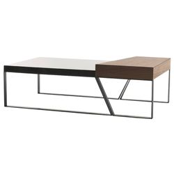 SCHÖNHEIT-Svart soffbord med dubbla höjder, 39,5 x 39,5 x 40 cm