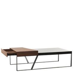 SCHÖNHEIT-Svart soffbord med dubbla höjder, 39,5 x 39,5 x 40 cm