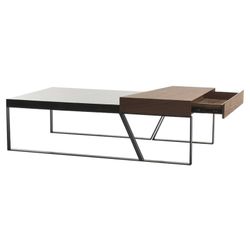 SCHÖNHEIT-Svart soffbord med dubbla höjder, 39,5 x 39,5 x 40 cm