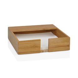 Porte-serviettes en bambou, 21,5x21,5x5,5 cm