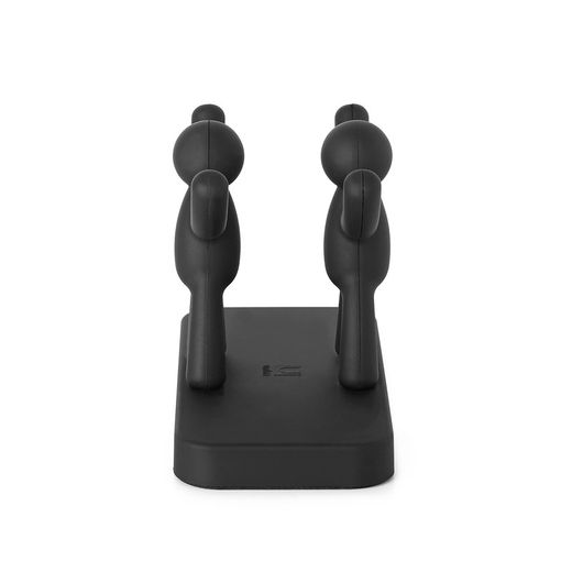 Porte-serviettes en ABS noir, 15 x 8 x 11 cm | Copain