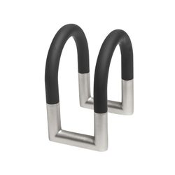 Porte-serviettes en zinc noir et argent, 10 x 7 x 11 cm | pivot