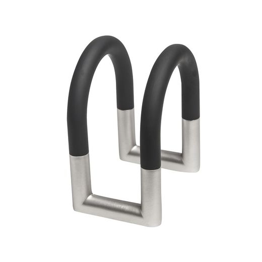 Porte-serviettes en zinc noir et argent, 10 x 7 x 11 cm | pivot