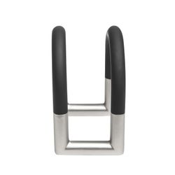 Porte-serviettes en zinc noir et argent, 10 x 7 x 11 cm | pivot