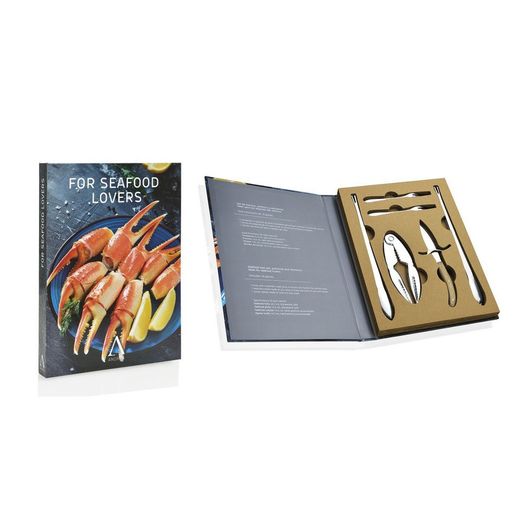 Zestaw 10 sztuk owoce morza Inox, 21x28x2,5 cm