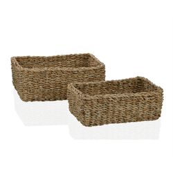 Set de 2 cestas de alga marina, 30x20x13 cm