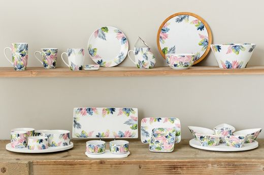 Set of 6 dessert plates, 20.19x20.19x2 cm