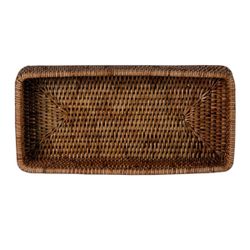Set de 2 bandejas de ratán en marrón, 30 x 14 x 6 cm | Nature