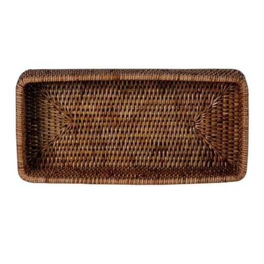 Set de 2 bandejas de ratán en marrón, 30 x 14 x 6 cm | Nature