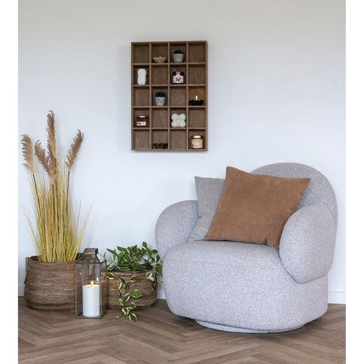 Set of 2 banana leaf baskets in multicolour, 39 x 39 x 28.5 cm | Erba