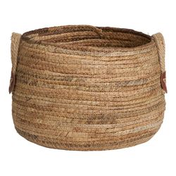 Set of 2 natural banana leaf baskets, 39 x 39 x 28.5 cm | Aosta
