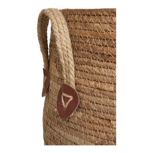 Set of 2 natural banana leaf baskets, 39 x 39 x 28.5 cm | Aosta