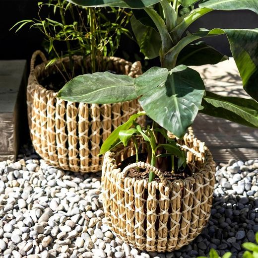 Set van 2 Waterhyacint Manden, Ø37x34cm