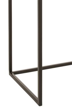 Lot de 2 Consoles Rectangulaires Aluminium Marron/Noir, 100x30x83 cm