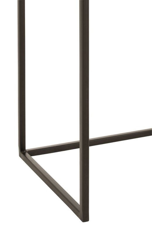 Lot de 2 Consoles Rectangulaires Aluminium Marron/Noir, 100x30x83 cm