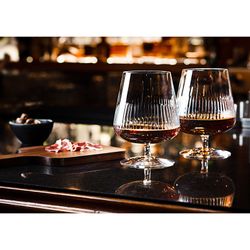 Set of 2 clear crystal cognac glasses, Ø 9.5 x 15.3 cm | Gentlemen