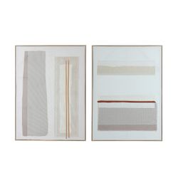 Set de 2 cuadros de lienzo en marrón, 90 x 4 x 120 cm | Auritz